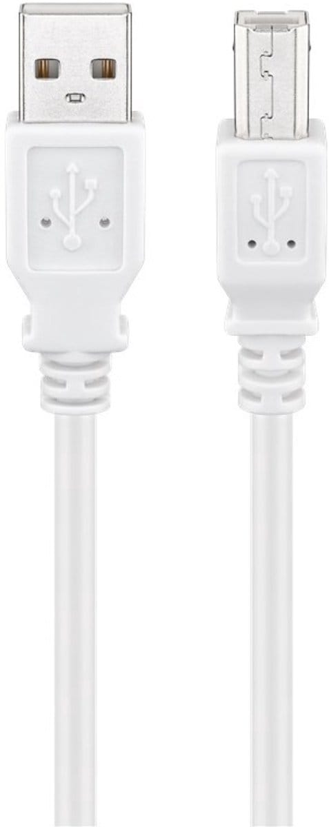 Goobay 96186 USB-kabel USB 2.0 1 m USB A USB B Wit