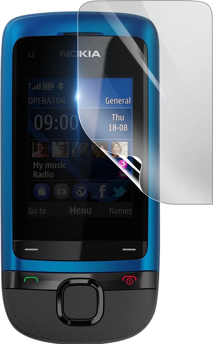3mk, Geschikt voor Nokia C2-05, Schokbestendige Hydrogel Screenprotector, Transparant