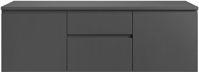 Vente-unique Hangmeubel onder wastafel - Grijs - 150 cm - JIMENA II