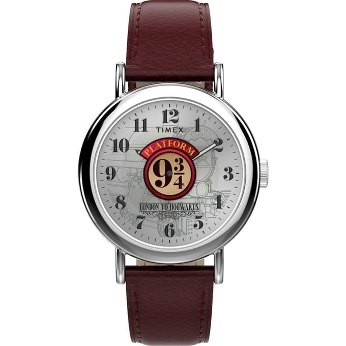 Timex Harry Potter x Timex Weekender TW2Y76200 Horloge - Leer - Rood - Ø 37 mm
