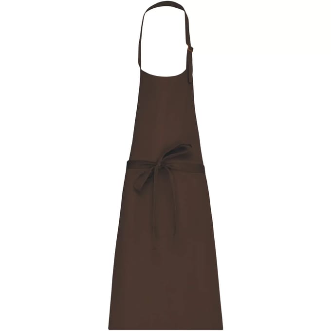 Schort/Tuniek/Werkblouse Unisex One Size Kariban Chocolate 35% Katoen, 65% Polyester