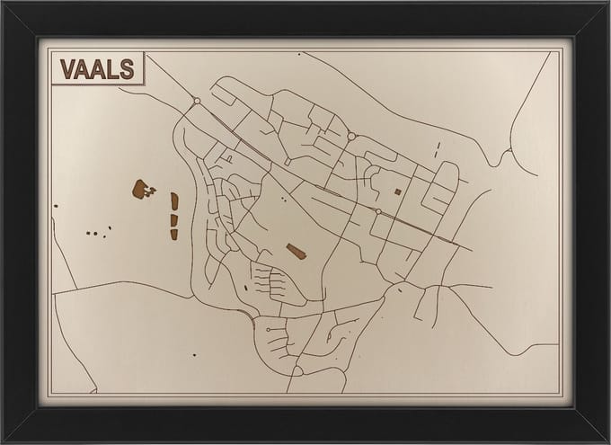 Houten stadskaart van Vaals