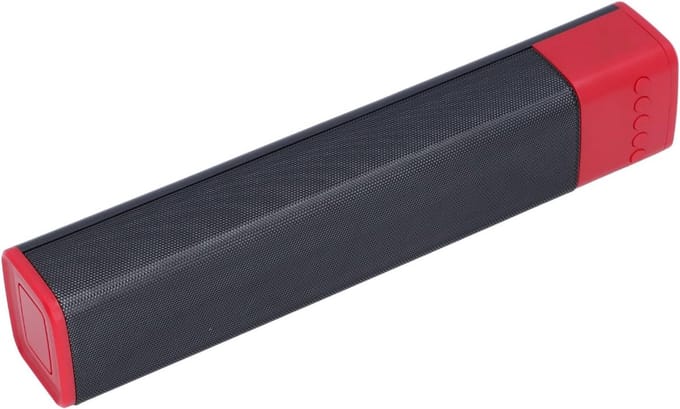Draadloze Soundbar - Draagbare Speaker - Feest Muziek - Dynamisch RGB Licht - 32 x 7 x 6 cm - Rood
