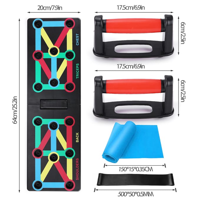 Opvouwbaar push-up bord Pack of 1 rood