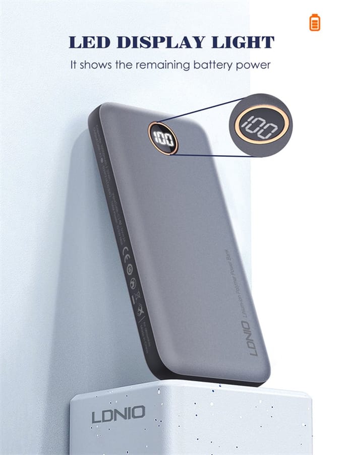 powerbank 10000mAh Ultra Slim Led Digital Display Power Bank P10
