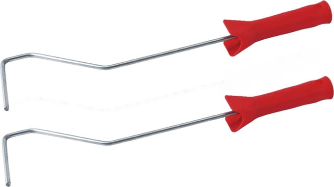 Sorex Muur/lak verfroller - Set van 2x stuks - lange beugel - verfbeugel - 10 cm - roller