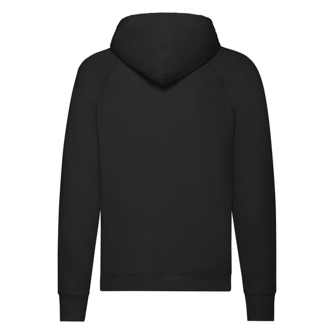 Fruit of the Loom Heren Lichtgewicht Pullover Hoodie (Zwart)