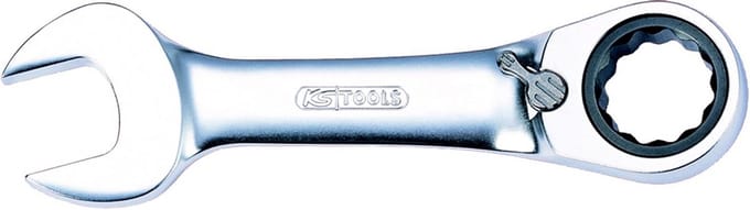 Ratelringsteeksleutel - Combinatiesleutel Kort - Klus Klussen - FlankTraction Profiel - 10 mm - Gekleurd