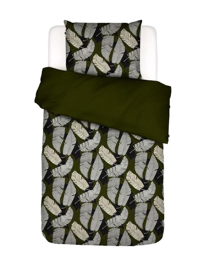 ESSENZA Serena Dekbedovertrek Groen - Eenpersoons – 140x220 cm + 1 kussensloop 60x70 cm