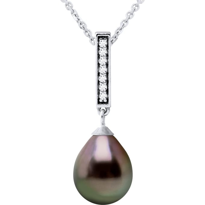 Ketting Jewelry Tahitian Pearl 8-9 mm Pear 925