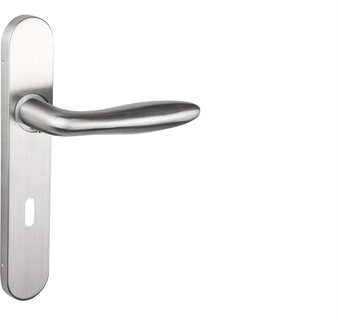 Lavuzo deurkruk Pratona RVS met afgerond schild SL72 | Per set | Deurklink met schild