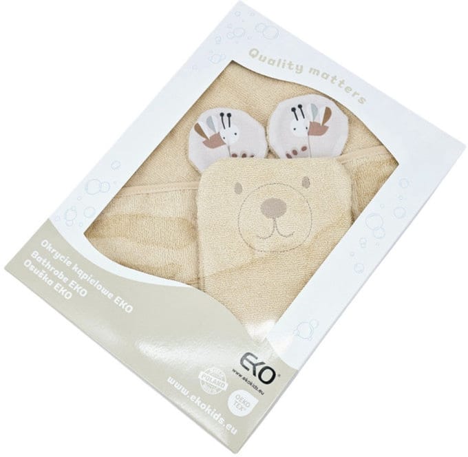 Bamboo bathrobe with washcloth EKO BEES