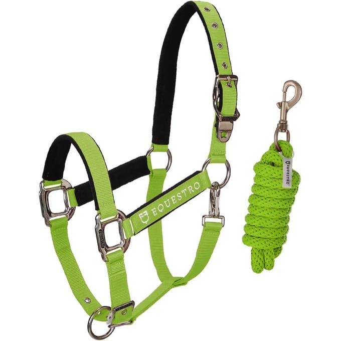 Halsband voor paarden met lengte Equestro Modello Shiny Fittings