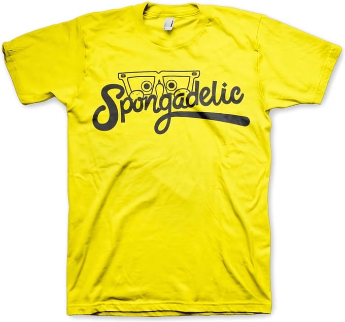 SpongeBob SquarePants Heren Tshirt -L- Spongadelic Geel