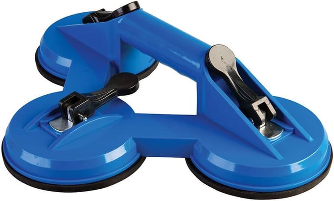 Drievoudige Zuignap voor Zware Lasten tot 100kg - Ideaal voor Glas en Karton