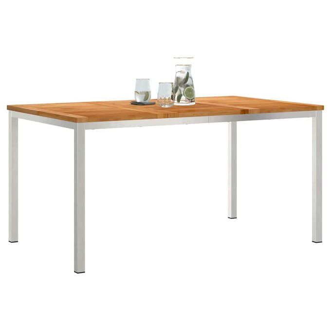 vidaXL Eettafel Bruin 150 x 90 x 75 cm Massief Teakhout