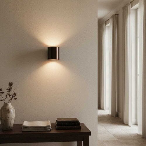 LUSENZ Wandlamp Pyxis bronzo - G9-fitting - Cilindervormig - Minimalistisch design - IP20 voor binnen