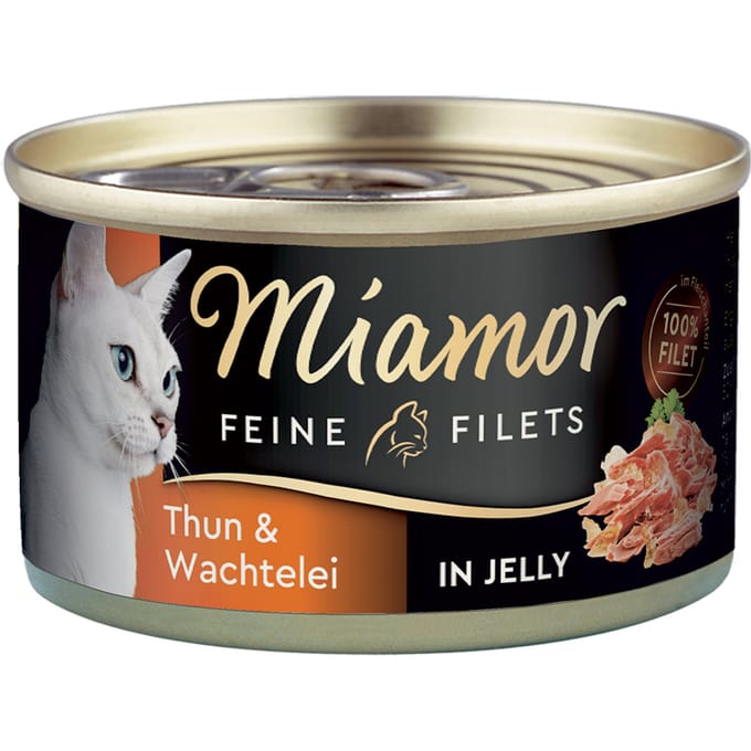 Miamor - Fijne filets blik 24x100g - Tonijn & kwartelei