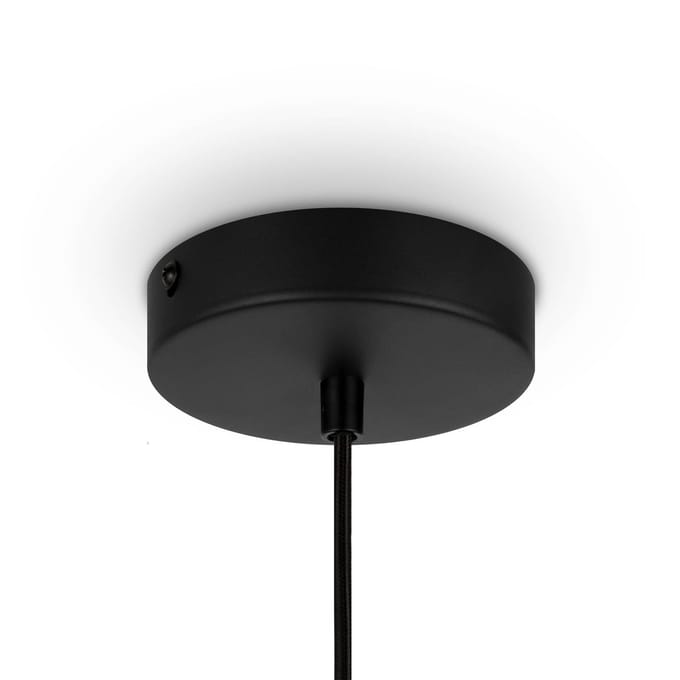 Hanglamp Maytoni Roots, Ø 25 cm, hoogte 29 cm, hout/zwart
