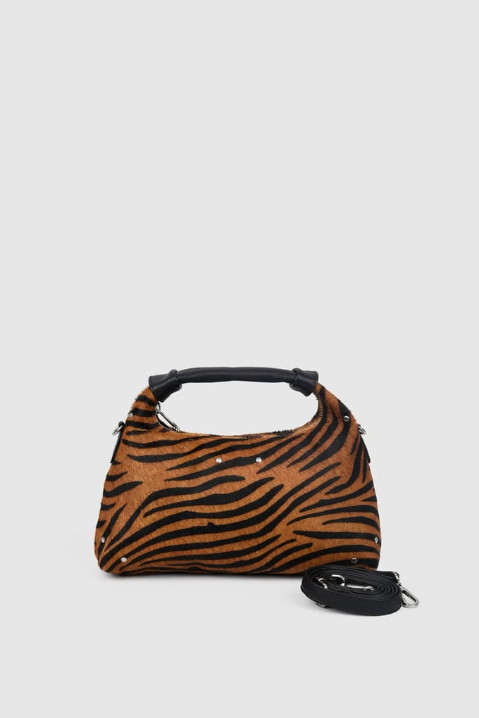 Núnoo Dandy Stripes Deluxe Dark Brown Größe: OS | Handtaschen Outlet | Damen | Braun