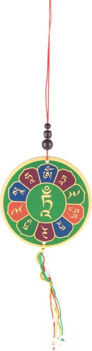 Auto- of raamhanger Groene Tara & dorje - 8x36 cm