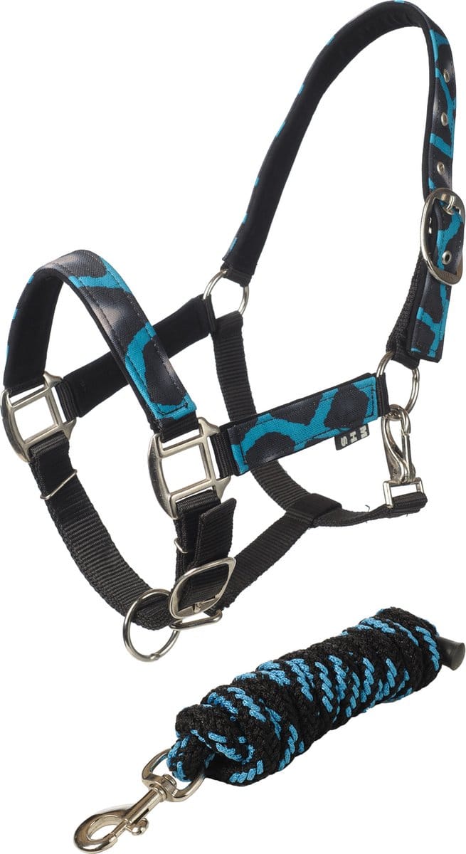 MHS Turnout halster set Full Blue Turtle