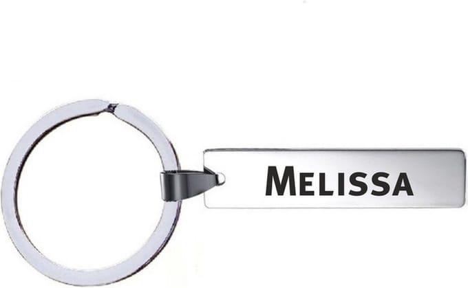 Sleutelhanger Met Naam - Melissa - RVS