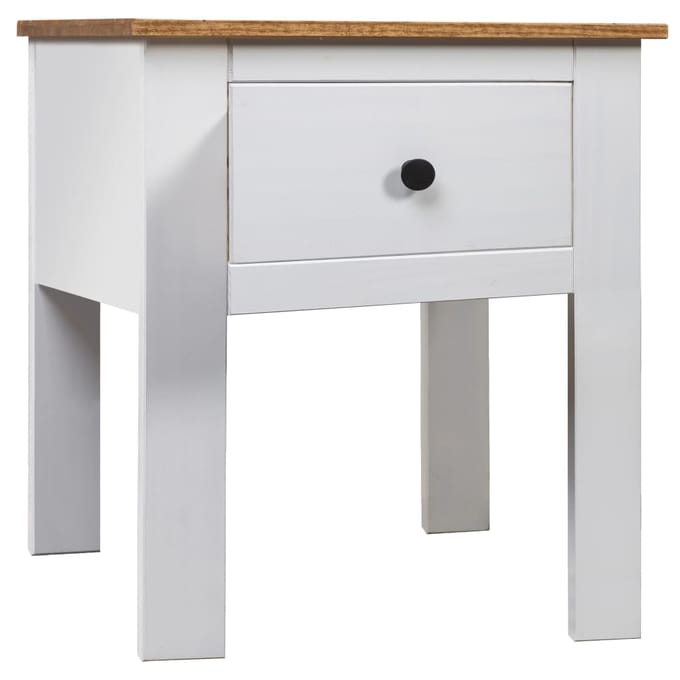 vidaXL - Nachtkastje - Panama - Range - 46x40x57 - cm - grenenhout - wit