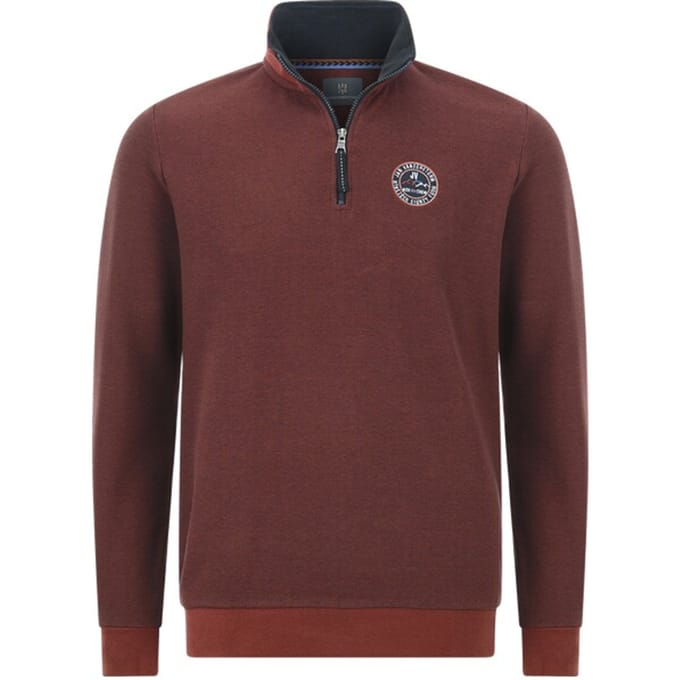 Jan Vanderstorm herren Sweatshirt - 80/82 - donkerrood - Plus Size