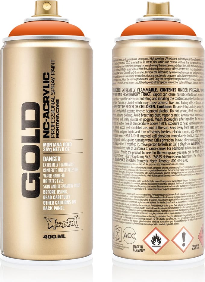 Montana GOLD S2010 Shock Orange spuitbus 400ml
