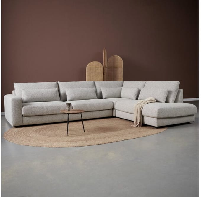 PEPP interiors Hoekbank COMO met ottoman rechts - Silencio 19