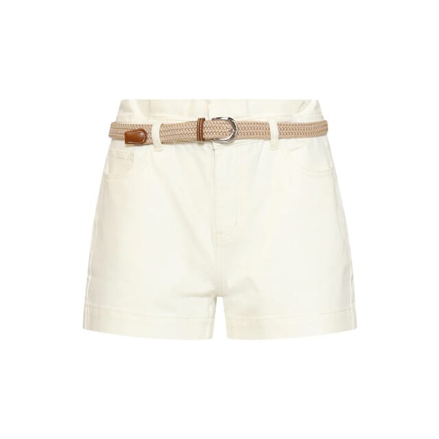 Smashed Lemon Korte broek met riem en hoge taille |