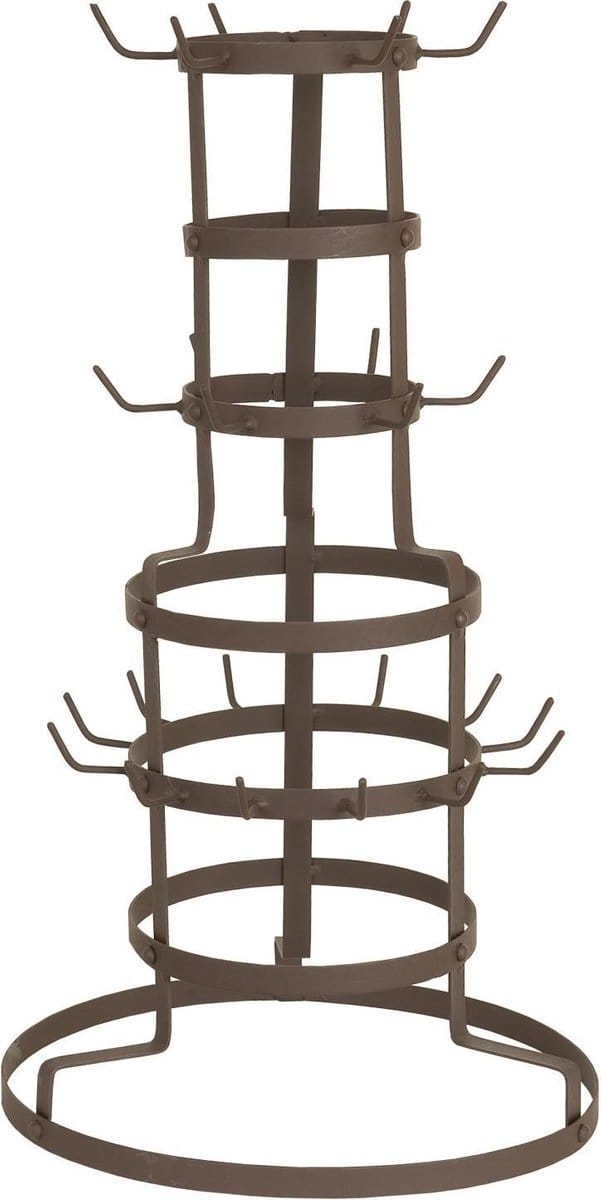 Clayre & Eef Mokkenrek Ø 30x54 cm Bruin IJzer