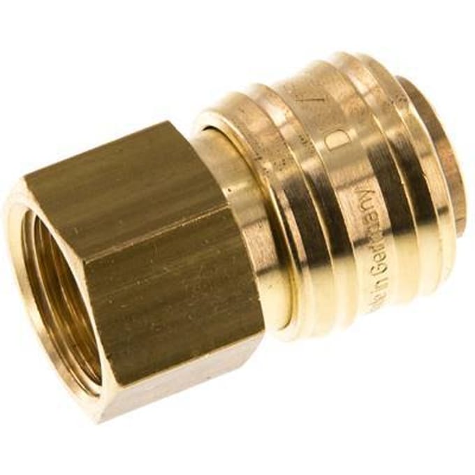 Messing DN 7.2 (Euro) Luchtkoppeling Snelkoppeling G 1/2 inch Binnendraad Double Shut-Off