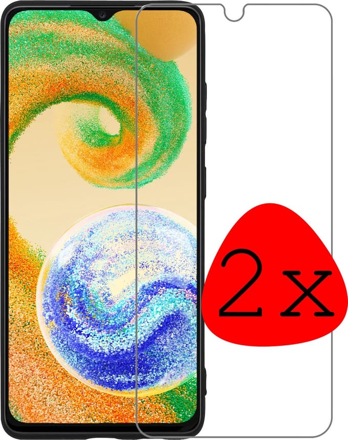 Screenprotector - 2 Stuks Geschikt voor Samsung Galaxy A04s - Extra Sterk - Beschermglas - Gehard Glas - Tempered Glass - Screen Protector
