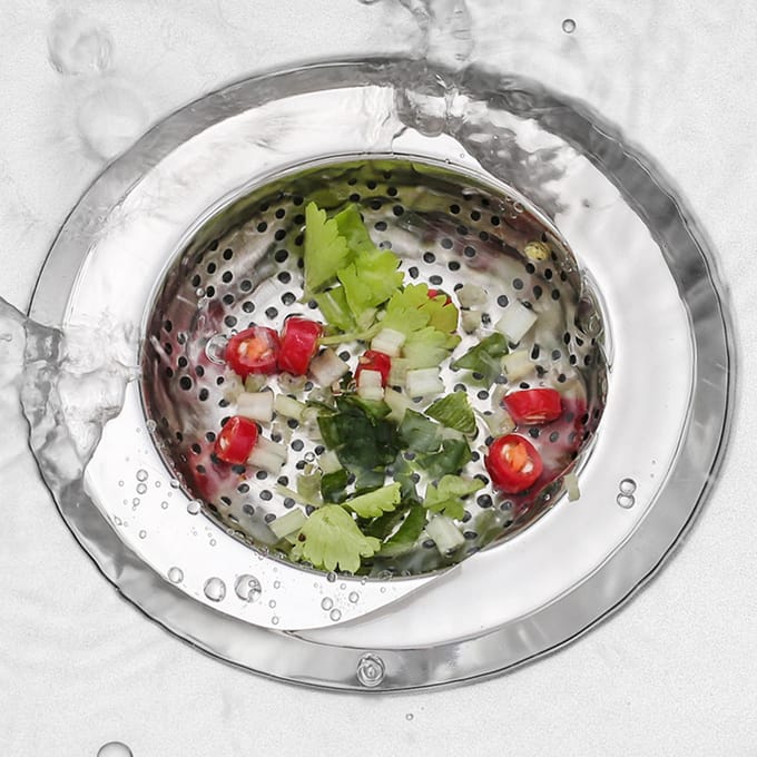 Roestvrijstalen gootsteenzeef die verstopping voorkomt Gemakkelijk schoon te maken Gootsteenzeef filter voor gray