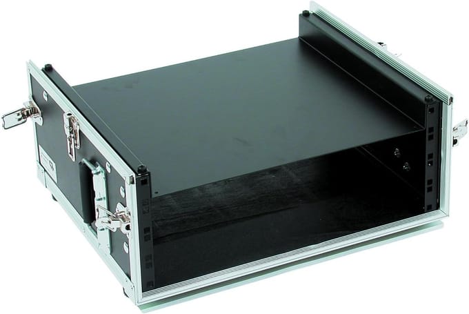 Microfoonstandaard - Rack Lade - Muziekapparatuur Opbergen - Stalen Constructie - 2U 8.9cm Hoog - Zwart
