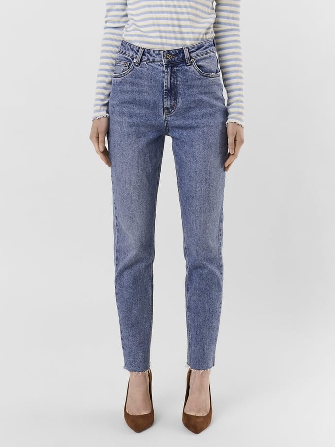 Vero Moda VMBRENDA HR STRAIGHT A CUT GU384 GA NOOS Vrouwen Jeans - Maat W27 X L30