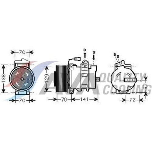 Airco-compressor HIGHWAY AUTOMOTIVE 45033003HW