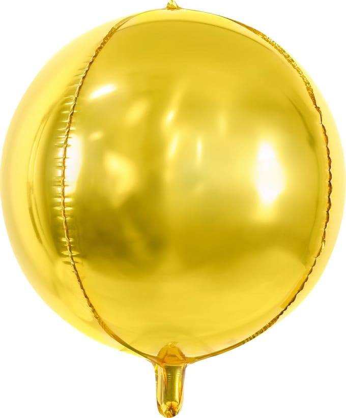 Partydeco - Folieballon rond Goud