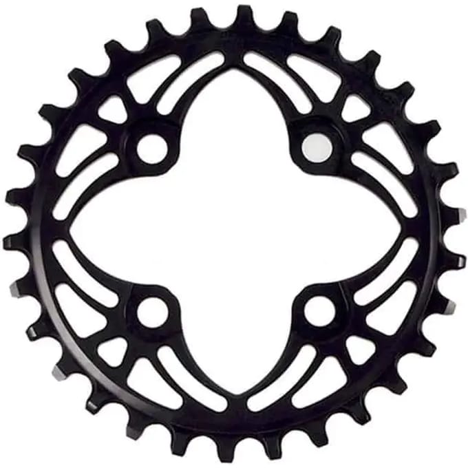 4-spaaks aluminium MTB kettingblad Absolute Black 64 BCD Narrow Wide 28 T