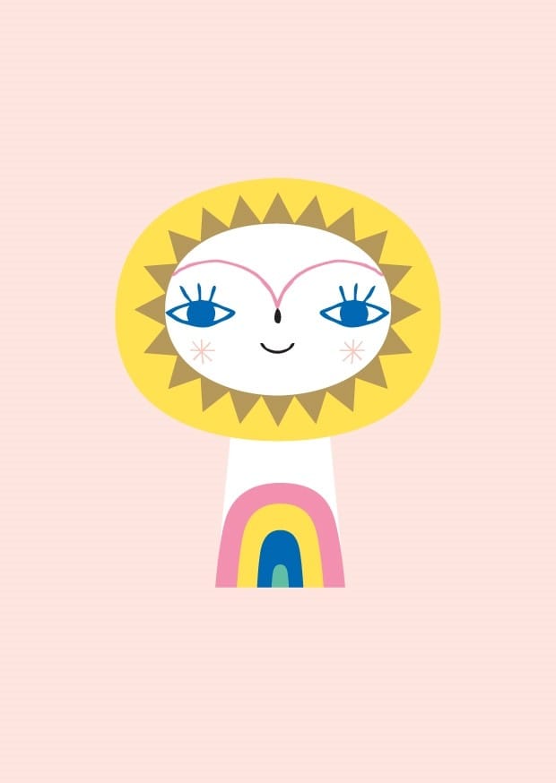 Petit Monkey ansichtkaart Mr Sun