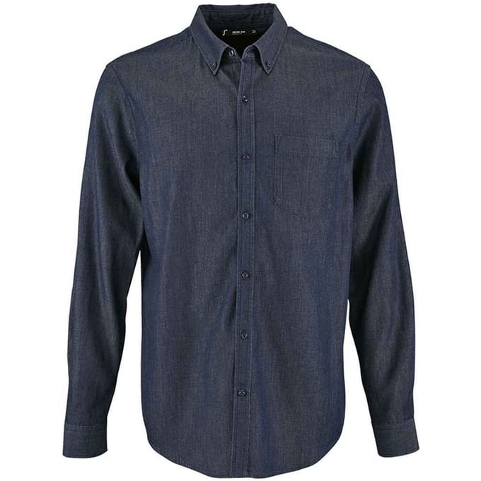 SOLS Heren Barry Denim Overhemd (Brut Denim)