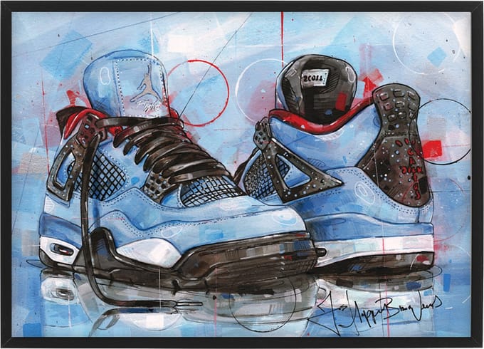 Sneaker print Cactus Jack 43x30,6 cm (A3) *ingelijst & gesigneerd