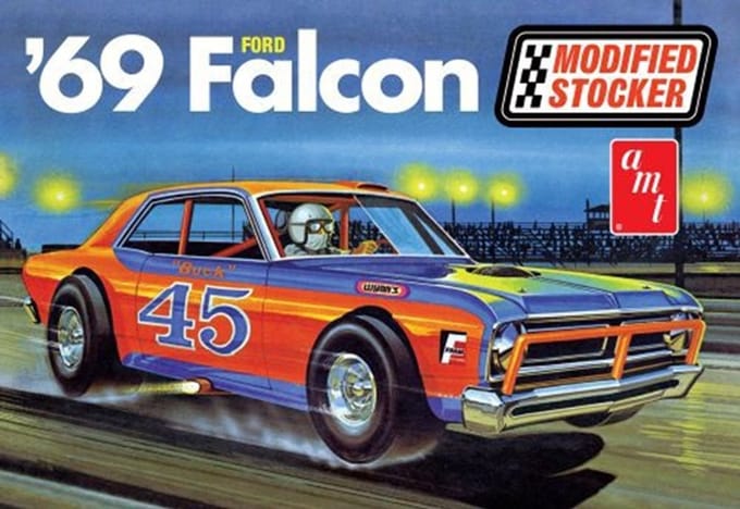 AMT Modelbouwpakket Auto - 1446 1969 Ford Falcon - Modified Stocker- Amerikaanse Auto Plastic - 1:25 - Modelbouw