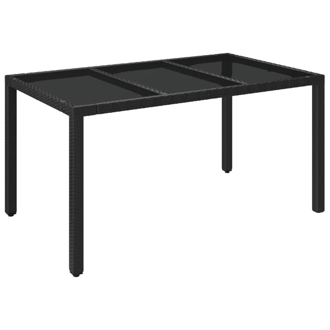vidaXL - 5-delige - Tuinset - met - kussens - poly - rattan - zwart