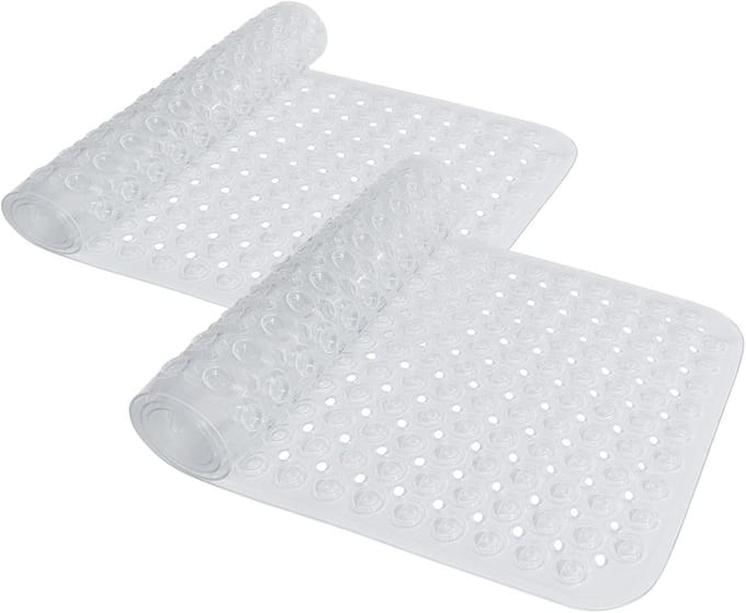 Antislip Badmat 100 x 40 cm - Extra Lang, Sneldrogend en Machinewasbaar - 2 Stuks