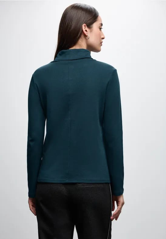 Basic shirt met coltrui