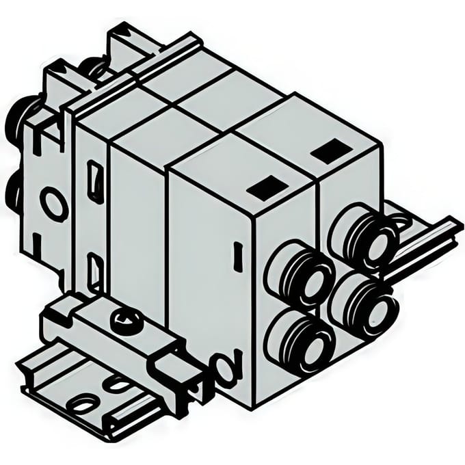 SMC Dubbele Controle Verdeelstuk Pneumatisch Ventiel 8mm Insteek - VQ2000-FPG-C8C8