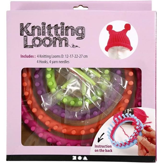 Creativ Company Knitting Loom, d: 12-17-22-27 cm, 1 set